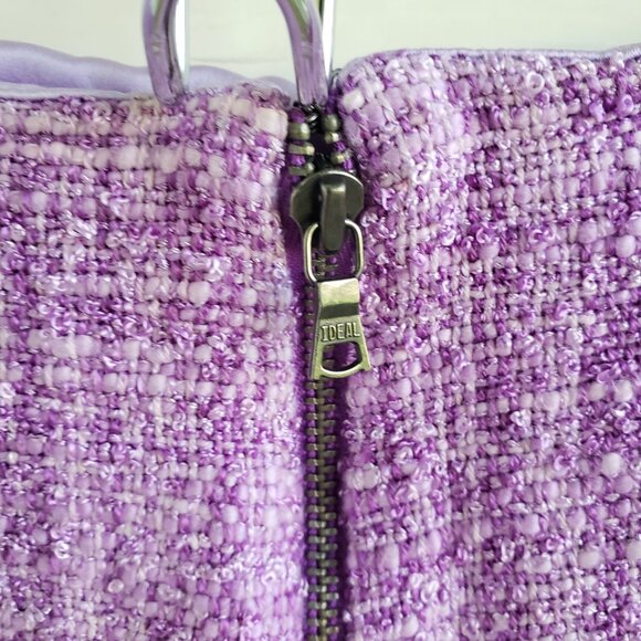 Alice and Olivia lavender tweed mini skirt fully lined - Picture 3 of 9